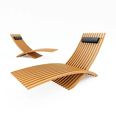 Relaxation at its finest: NOZIB Sun Lounger 3D model image 1 