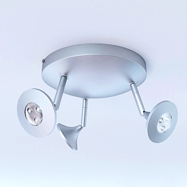 Silver LED Ceiling Soffit 3D model image 1 