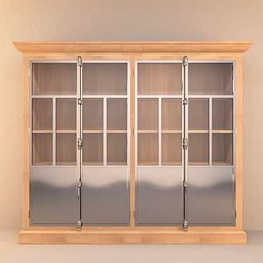 Reclaimed Vintage Bookcase: Timeless Elegance 3D model image 1 