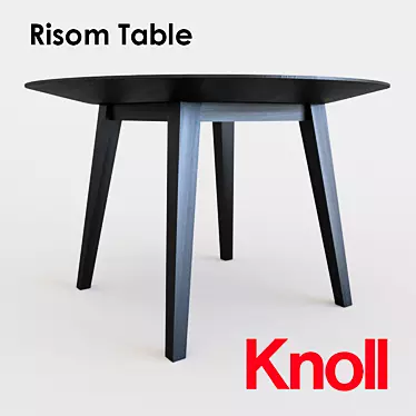 Scandinavian Geometric Dining Table 3D model image 1 
