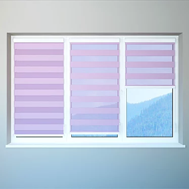 Day and Night Blinds: 4 Sizes Available 3D model image 1 