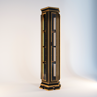 167cm Tall Cabinet with Frame 3D model image 1 