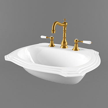 Elegant Jacob Delafon Portrait Sink 3D model image 1 