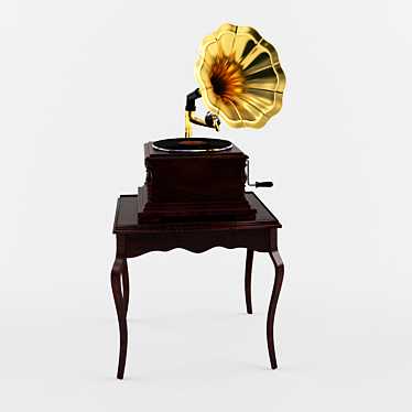 Vintage Gramophone Stand 3D model image 1 