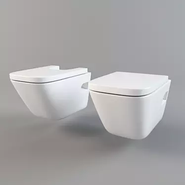 Elevated Hygiene: Roca Gap Toilet & Bidet 3D model image 1 