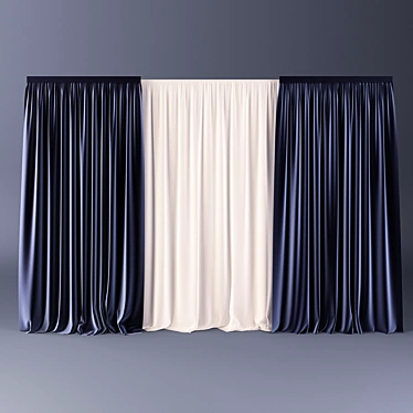 Modern Curtain: Sleek and Chic 3D model image 1 