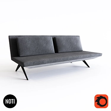 Sleek Noti Lcd Sofa: 3D Model 3D model image 1 