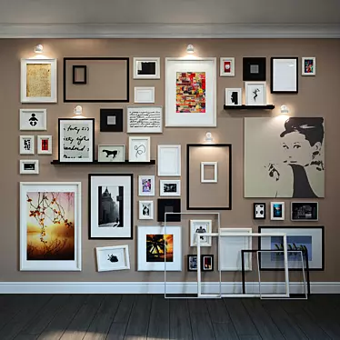 Wall composition from IKEA frames
