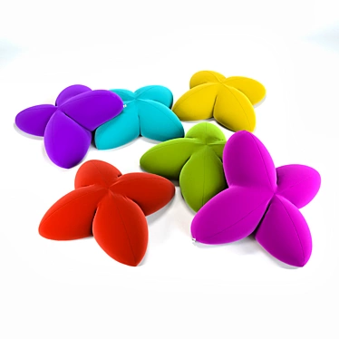 Flora Puf: Soft & Colorful 3D model image 1 