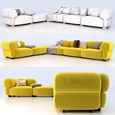 Modular Butterfly Sofa by B&amp 3D model image 1 