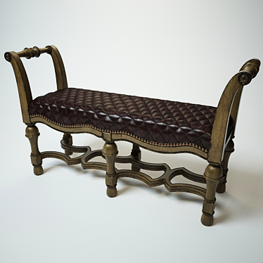 VINITERRA Wooden Bench 163x47x97 cm 3D model image 1 