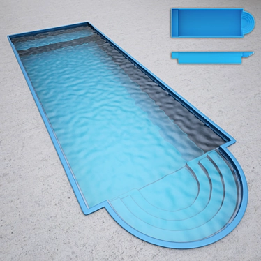 Composite Pool 11.5 x 4m: Deep & Durable 3D model image 1 