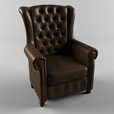 Luxury Leather Armchair 3D model image 1 