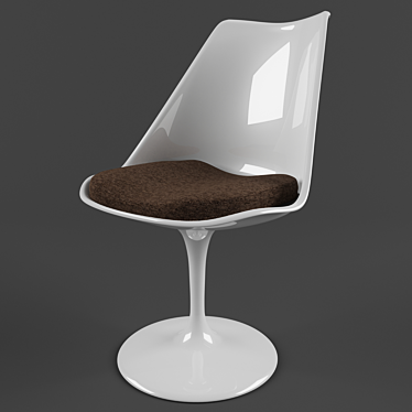 Modern Fiberglass Tulip Chair 3D model image 1 