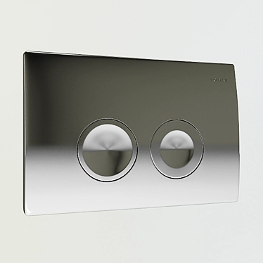 GEBERIT DELTA Flush Key - Sleek Chrome Finish 3D model image 1 