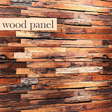  Rustic Wood Panel: Authentic and Timeless 3D model image 1 