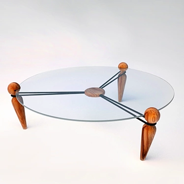 Sleek Swanzy Coffee Table 3D model image 1 