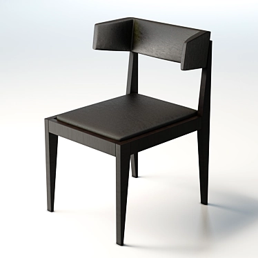 Sleek Ash Base Chair 3D model image 1 