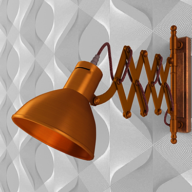 Vintage Bronze Wall Sconce 3D model image 1 