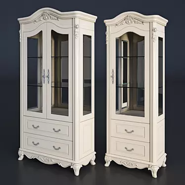 Elegant Milano Showcases - Two Sizes 3D model image 1 