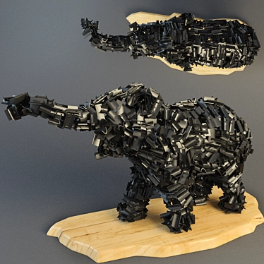 Whimsical Elephant Décor 3D model image 1 