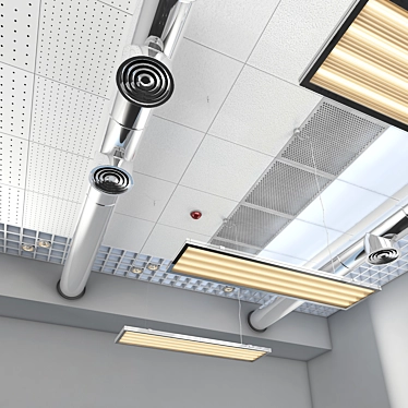 Versatile Ceiling Panels: Perforated, Acoustic, Diffusers 3D model image 1 