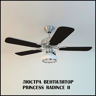 Princess Radiance II Chandelier Fan 3D model image 1 