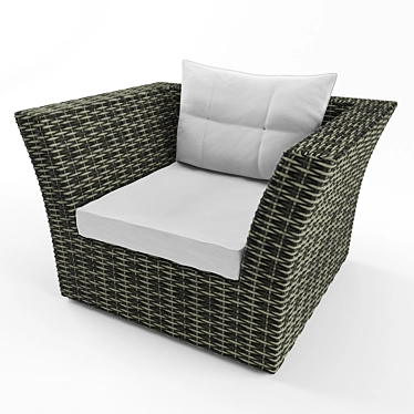 Bolzano Synthetic Rattan Chair 3D model image 1 