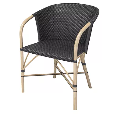 Elegant Rattan Chair - Classic Design 3D model image 1 