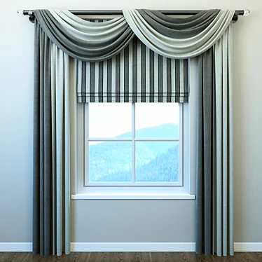 Elegant Roman Blinds 16 3D model image 1 