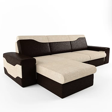 Stylish Modular Milano Sofa 3D model image 1 