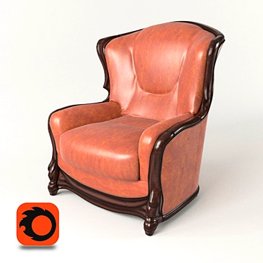 Cozy Diso Armchair by Mebbery 3D model image 1 