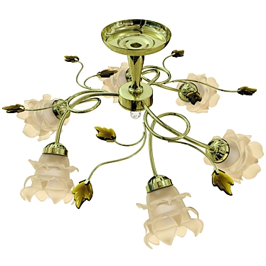 Elegant Glass Chandelier 3D model image 1 