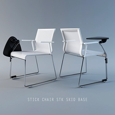 Sleek ICF Stick Chair: Perfect for Conference Rooms 3D model image 1 