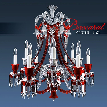 Baccarat Zenith 12L: Elegant Red & Clear 3D model image 1 