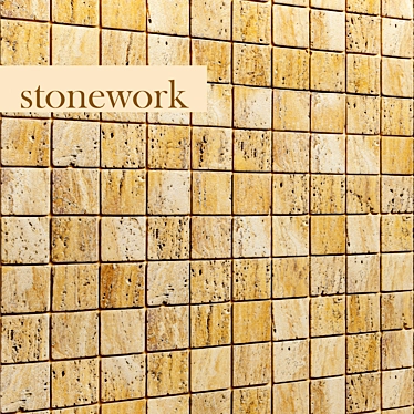 Elegant Natural Stone: Travertine 3D model image 1 