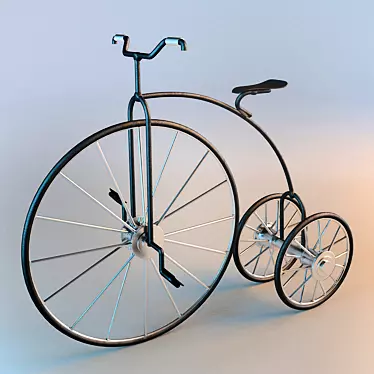 Vintage-inspired Decorative Bike: 40cm Height 3D model image 1 