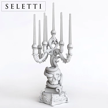 Seletti Burlesque Skull Candleholder 3D model image 1 