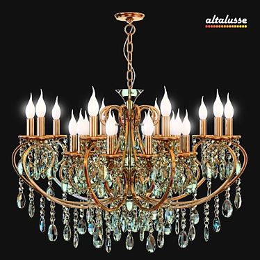 Altalusse Modern 20-Light E14 Pendant 3D model image 1 