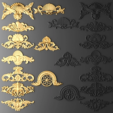 Stylish Stucco Set 3D model image 1 