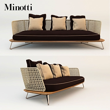 Rivera Chic Armchair 3D model image 1 