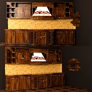 Ethnic Kitchen: A Fusion of Cultures 3D model image 1 