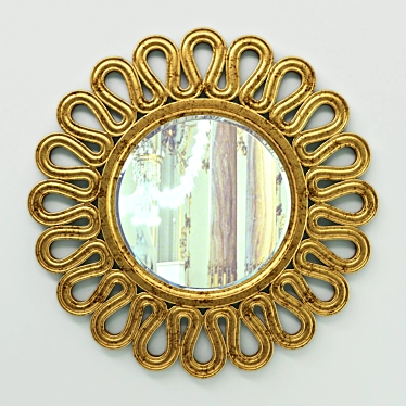 Elegant Round Mirror Frame 3D model image 1 