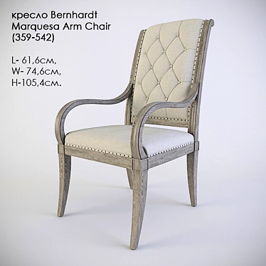 Bernhardt Marquesa Arm Chair: Elegant and Comfortable 3D model image 1 