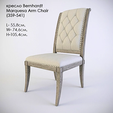 Elegant Bernhardt Marquesa Chair 3D model image 1 