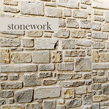 Wild Stone Wall: Authentic Masonry 3D model image 1 