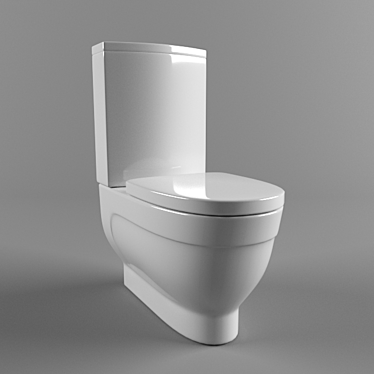 Vitra Form500 Compact Wall-Mounted Toilet 3D model image 1 