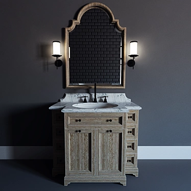 Classic Bathroom Vanity Set - Custom Design 3D model image 1 