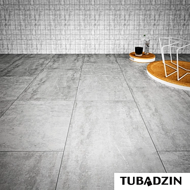 Title: Tubadzin Cement Worn Mosaic - Authentic and Durable 3D model image 1 