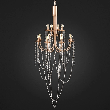 Arteriors Mirabelle Glass Chandelier 3D model image 1 